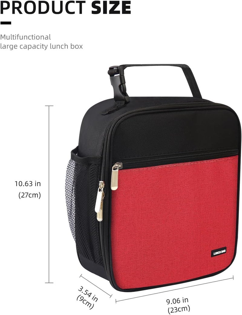 Lovoeo Lunch box Lunch bag for men women Insulated Lunchbox Lunch bags for Work Picnic Travel (Thicken hot red) - Image 2